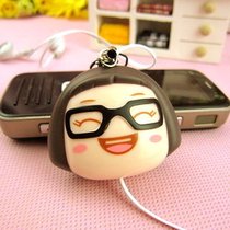 韓版 Hello菜菜伸縮式耳機(jī) iphone4 4s 卡通立體耳機(jī) MP3 MP4耳機(jī)